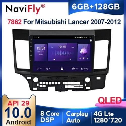 2din DSP QLED Screen carplay 6+128G 8core Android For Mitsubishi Lancer 10 CY 2007 - 2012 Car Auto Radio Video Audio Multimedia