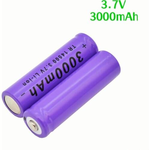 3.7V 3000mAh 14500 Lithium Battery Rechargeable Batteries Can Welding Nickel Sheet Bateria For Torch LED Flashlight Toy
