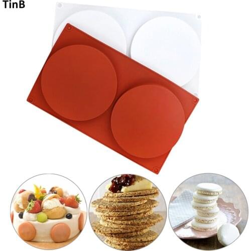 3D Cylinder Round Silicone Pastry Cake Mold DIY Baking Pans Dessert Mousse Cake Baking Tools Art Cake Baking Tray Tool Model