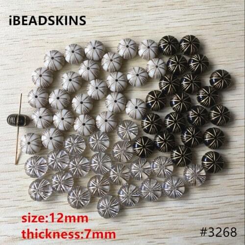 Choose color) 12x7mm 690pcs/lot Acrylic pumpkin shape antique style Beads for Jewelry DIY #3268 (Design as shown)