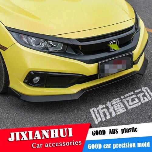 For Honda Civic Body kit spoiler 2019-2020 Honda Civic DCK ABS Rear lip rear spoiler front Bumper Diffuser Bumpers Protector