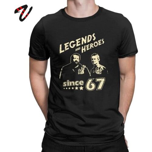 Men Tshirt Best Gift Idea T Shirt Bud Spencer Legends And Hero Since 67 T-Shirts Terence Hill Novelty Cotton Short Sleeve Tops