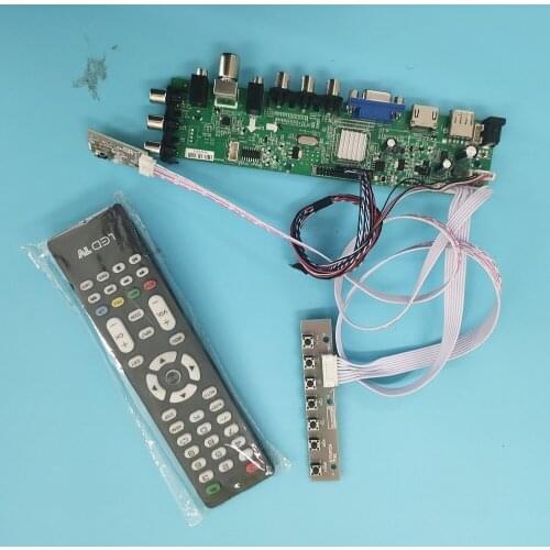 Kit For N156B6-L10 VGA LED HDMI digital TV LVDS USB AV WLED Signal controller board remote 40pin DVB-T DVB-T2 1366X768 15.6"
