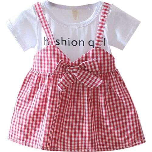 Summer Plaid Girl Princess Dress Cotton Flora Newborn Toddlers Cute Kids Clothes Fashion Children Tutu Dresses Infant Outfits
