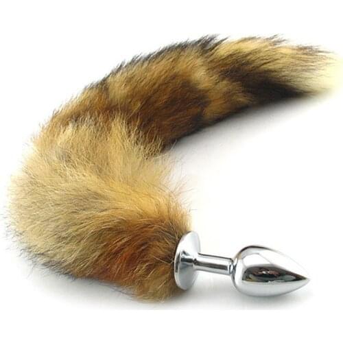 Metal Anal Plug Fox Tail Adult Games Cosplay Anus Dilator Stimulator Buttplug Tail Sex Toys Women Couples Ass Butt Plugs