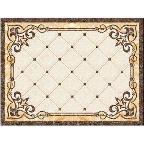 Beibehang Customized living room bedroom floor mural European pattern HD layered marble pattern ceramic floor tile parquet