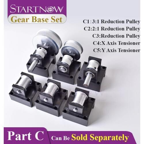 Startnow Gear Base Set: 3M Reduction Box Idler Pulley Tensioner Timing Pulley Synchronous Wheel Seat Fastener Mounting Support