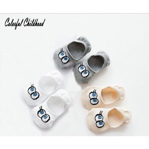 Baby socks infant girls 3D Big eye floor socks newborn baby boys breathable short socks 3 pairs/lots