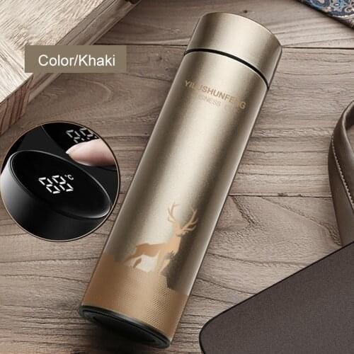 New Stainless Steel Smart Cup LED Digital Smart Vacuum Cup Thermos Hot Water Bottle Smart Travel Mug Temperature Measuring Cup