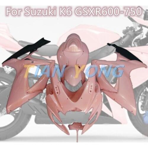 High Quality pink color Motorcycle Fairing Shell ABS Injection Racing car Full body shell for Suzuki GSXR600 GSXR750 2006 - 2007