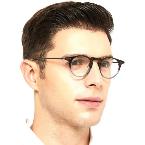 Retro Round Glasses Frame Men OV5343 Pure Titanium Leg Lightweight Eyeglasses Women Spectacles Reading Computer Oculos De Grau