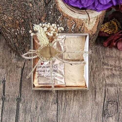 Gift Coffee and Madlen Chocolate Set with Gold Box Set FREE SHİPPİNG