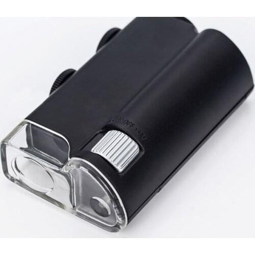 100X Portable Magnifying Glass Universal Mobile Phone Mini Clip LED Microscope 875F
