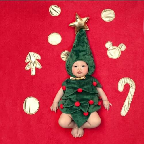 Baby Christmas Costumes Family Kids 0-6 Month Newborn Pajamas Toddler Children Clothing Rompers Dress Christmas Tree New Year