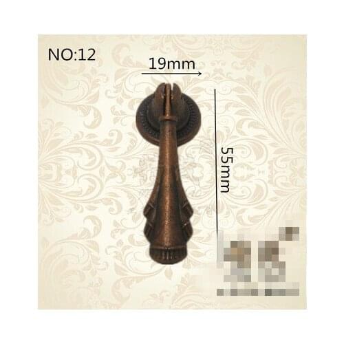 A15 Zinc alloy European Garden single hole copper zinc alloy handle antique wardrobe cabinet door door handle style