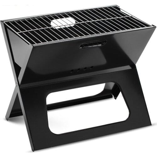 Folding Charcoal Barbecue BBQ Grill Net Portable Charcoal Grill Folding Barbecue BBQ Grill Camping Picnic Outdoor Cooker Tool