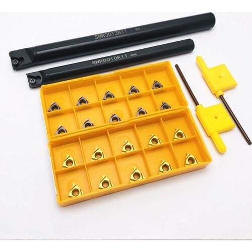 SNR0008K11 SNR0010K11 SNR0012M11 SNR0013N11 SNR0016Q11 internal thread turning tool holder +10PCS 11IR AG60 carbide lathe insert