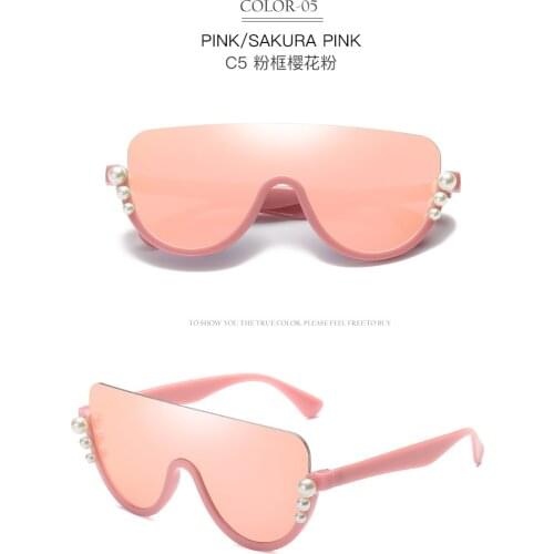 New style sunglasses ladies half-frame pearl sunglasses trend half-frame sunglasses women pearl sunglasses