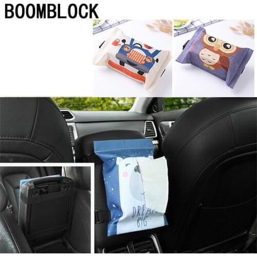 Car Cartoon Tissue Box Hanging Storage for Kia Rio 3 4 Ceed Cerato Sportage 2019 2011 Suzuki Swift Jimmy Grand Volvo S60 XC90