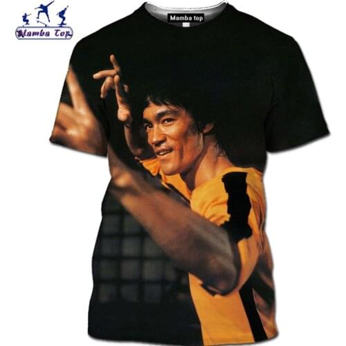 Mamba Top 3D New 2020 Hip Hop Mens Shirt Summer Fashion Cartoon Kids tops Street Tops Action Chinese Kung Fu Bruce Lee T-Shirts