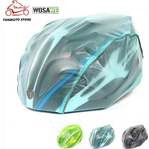 WOSAWE Ultralight Bicycle Motorcycle Helmet Cover Rainproof Downhill MTB Road Bike Moto Cycling Helmet Rain Cover Cap Waterproof