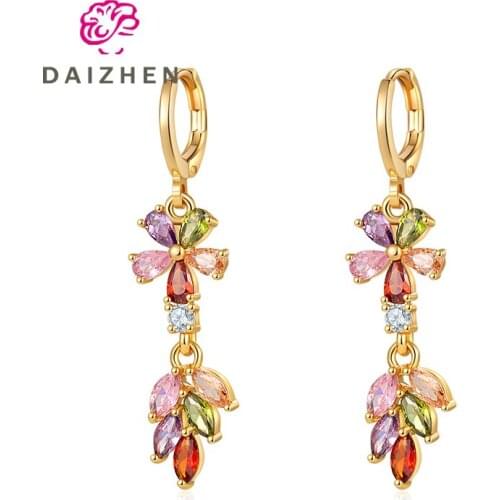 Hot Fashion Womens Hanging Earrings Hypoallergenic Copper Silver color Wedding Long Bridal Earrings Jewelry Xmas