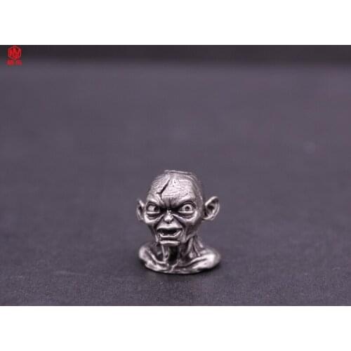 1PC Gollum Retro White Copper EDC Paracord Beads Lanyard Pendants Knife Beads Umbrella Rope Cord Necklace Bracelet Beads Pendant