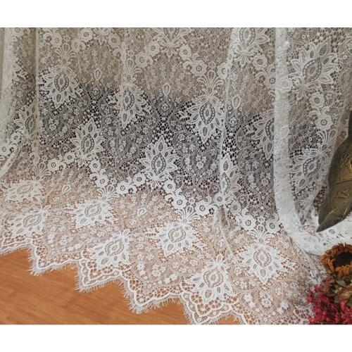 150CM Export thickened jacquard comfortable eyelash lace lace cloth embroidery apparel skirt stitching decorative accessories