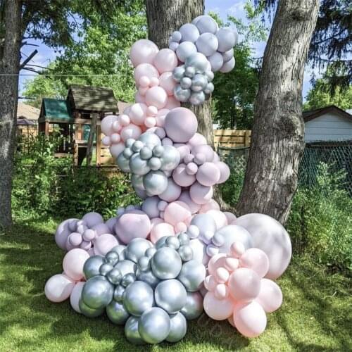 173Pcs Macaron Purple Pink Balloon Wedding Birthday Arch Garland Kit Party Decor Kids Baby Shower Latex Ballons Globos Supplies