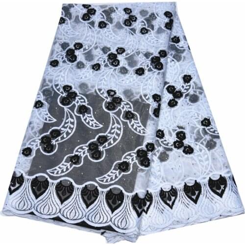 African fabric african lace fabric 2019 high quality lace fabric wholesale nigerian french tulle net tissue lace with stones