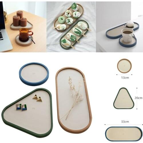 1 Piece Nordic Wooden Storage Tray Dinning Table Dessert Cake Snack Fruit Display Plate Kitchen Supplies