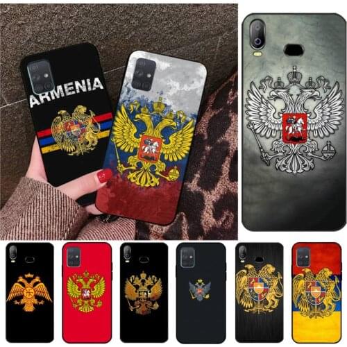 CUTEWANAN Armenia Albania Russia flag Emblem Phone Case For Samsung A10 A20 A30 A40 A50 A70 A71 A51 A6 A8 2018