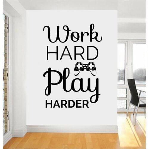 Decoration Wall Mural Vinyl Art Gaming Quote Video Game Play Room Stickers Wall Stickers for Living RoomLX252