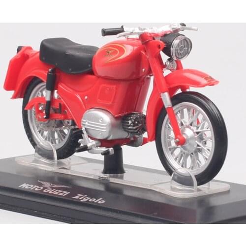 Childrens 1/24 Scale Retro Old Tiny Moto Guzzi Zigolo Model Diecast Sport Moto Bike Toy Vehicles Plastic Motorcycle Miniatures