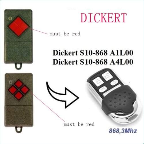 Dickert S10 868 A1L00 A4L00 remote control 868.3mhz gate garage door Dickert remote control 868MHz