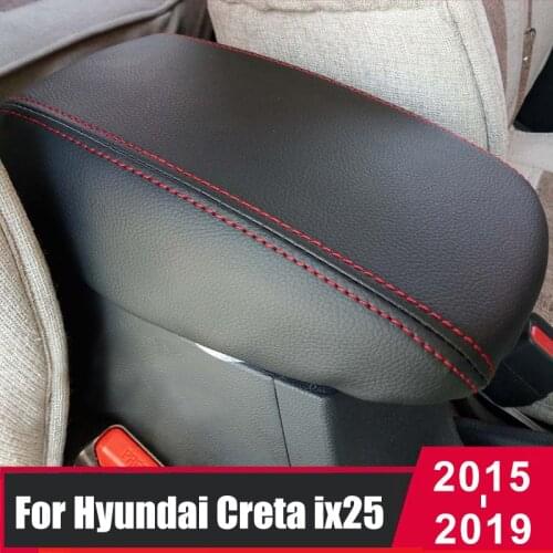 For Hyundai Creta IX25 2015 2016 2017 2018 2019 Armrest Console Pad Cover Cushion Support Box Armrest Top Mat Liner Car Styling
