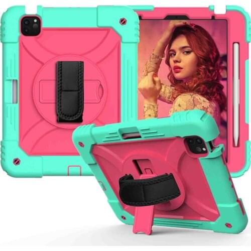 For iPad Air 4 10.9 Case 2020 Hybird 3 Layers Armor Kids Shockproof Tablet Case for iPad Air 4th Gen with Stylus Pen Holder