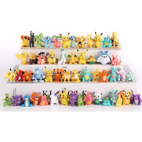 Classic Styles Pokemones Figures Model Collection 2-3cm Pokémon Pikachu Anime Figure Toys Dolls Child Birthday Gift