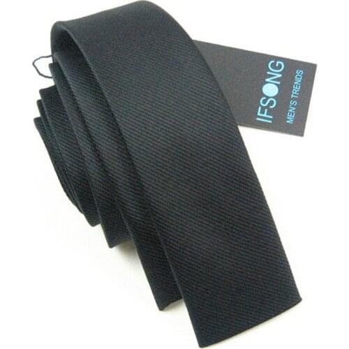 High Quality 2019 New Designers Brands Fashion Business Casual 5cm Slim Ties for Men Flat Necktie Solid Color Work with Gift Box