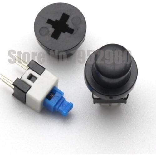 200PCS Round Button Caps 7.8*9.6mm Match 5.8*5.8 7*7 8*8 8.5*8.5mm Self Locking Push Tactile Switch