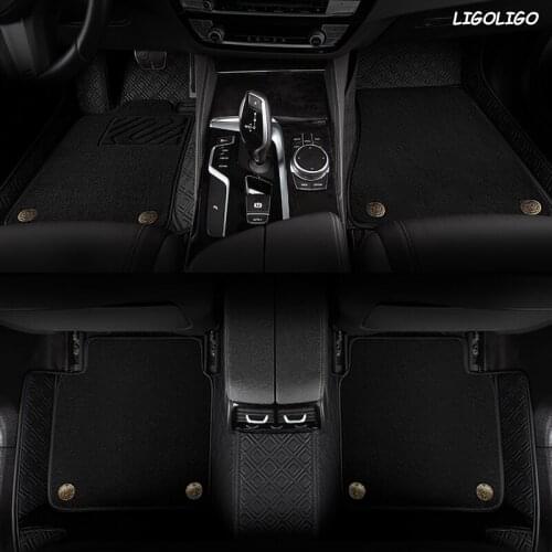 LIGOLIGO custom car floor mats For renault fluence kadjar captur scenic 3 laguna sandero car accessories Double layer Foot mats