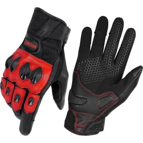 Motorcycle Riding Gloves Breathable Leather Anti-fall Outdoor Gloves Touch Screen Men And Women Off-road Motorcycle Gloves