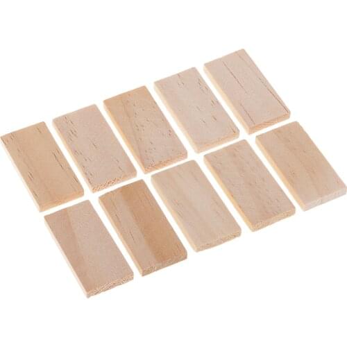 10 Pieces of Natural Wood Slices Unfinished Rectangles Rustic Cut