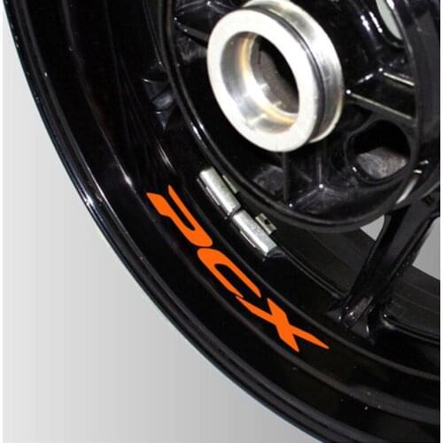 New Motorcycle Reflective wheel Tire logo creative stickers rim inner Decorative waterproof decals For honda PCX 125 pcx 150