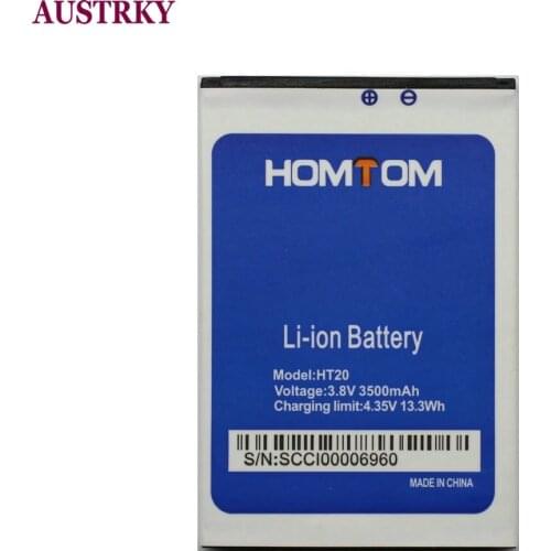 New 3500mAh HOMTOM HT20 battery For HOMTOM HT20 Pro Phone Batterie In stock Tracking code