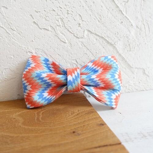 Orange Blue Wave Dog Bowtie Pets Collar Accessory Puppy Cat Pet Supplies Grooming Tools Dogs Dismountable Ornamental Bow Ties