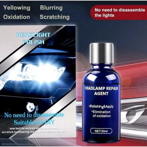 Car Headlights Refresher Repair Agent Ceramic Coat Liquid Glass Polishing Scratch Repair Car Light Cleaning kit tool Accessories