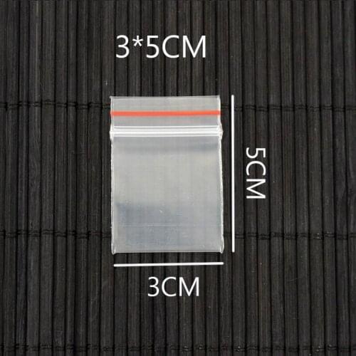 Good Quality Size Of 3x5cm 100pcs/lot Zipper Plastic Pouch Ziplock Transparent Red Border Bag Sweets Package Bags