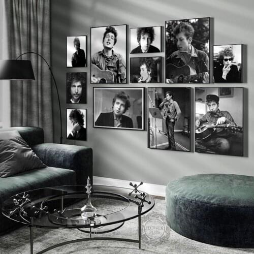 Bob Dylan Smoking Poster Music Pop Singer Star Posters and Print Gift Oil Painting Wall Art Canvas Picture Living Room Decor
