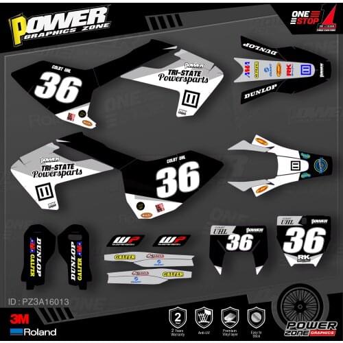PowerZone Custom Team Graphics Decals 3M Stickers Kit For Husqvarna Sticker 2016-18 TC FC TX FX FS 2017-19 TE FE 125-450cc 013